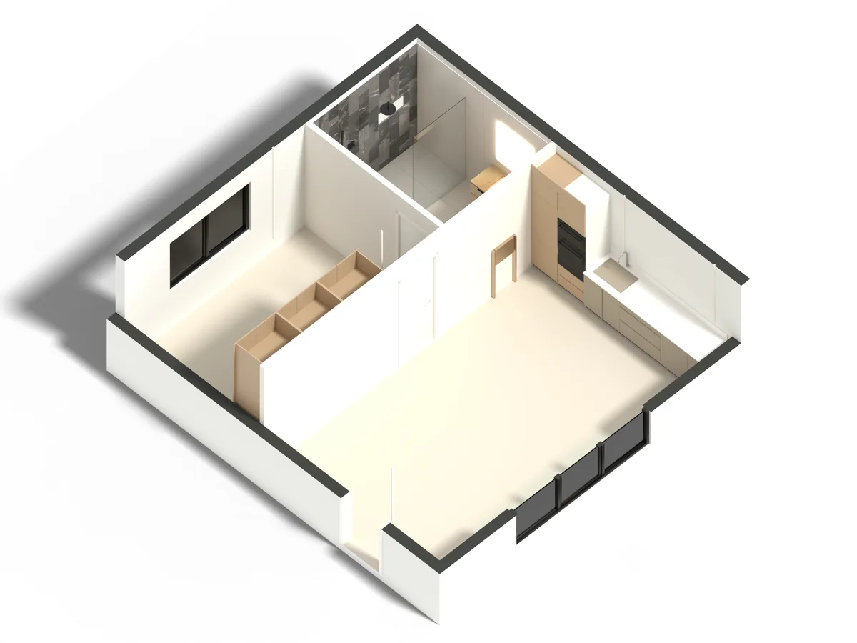 Step 8 of the sample flat, handover